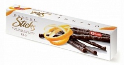 Хрустящие палочки Гарлетти 75г из темного шоколада с апельсиновым вкусом