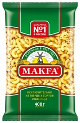 Макфа макароны 400г рожки гладкие