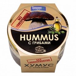 Закуска хумус Полезные Продукты 200г с грибами ст/банка