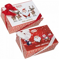 Конфеты Соринии 300г Knitted Christmas Box из мол. шок. c пралине и злаками