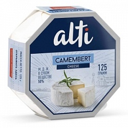 Сыр Алти 125г Камамбер с белой плесенью 40% плавл