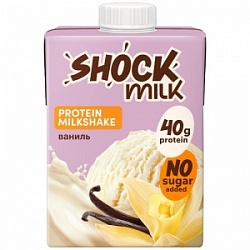 Коктейль молочный SHOCK MILK 480мл Ваниль обезжиренный
