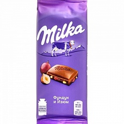 Шоколад Милка 85г молочный Фундук Изюм