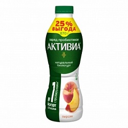 Йогурт АктиБио 870г Персик 1,5% бут