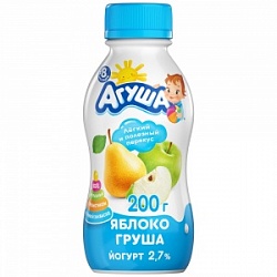 Йогурт Агуша 180г Яблоко-Груша 2,7%