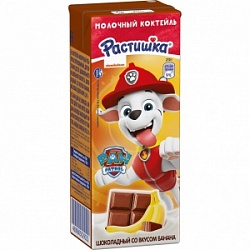 Коктейль Растишка 210г Шоколадный со вкусом Банан 2%