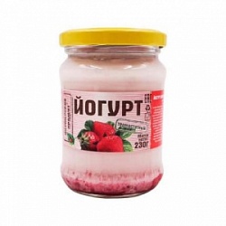 Йогурт Фермерский продукт 230г Термостатный Клубника 1,5% ст/стакан