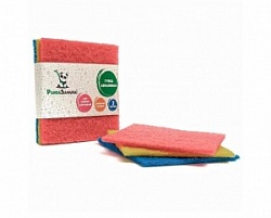 Губка Панда Самурай 3шт Абразивная