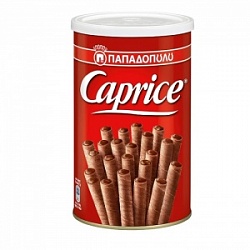 Вафли Каприз 250г венские с фундуком и шоколадным кремом ж/б