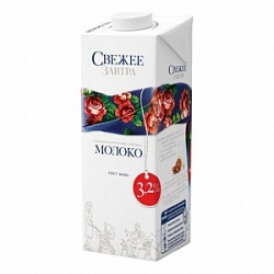 Молоко Свежее Завтра 500мл 3,2% Edge