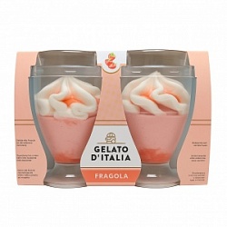 Мороженое GELATO 350мл (2*90г) D Italia со вкусом Клубники в пл ст Италия (6)