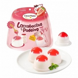 Пудинг КлеверМама 230г с лактобактериями со вкусом клубники