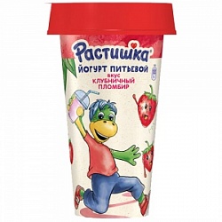 Йогурт Растишка 190г Клубника-Пломбир 2,8% бут