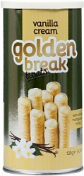 Вафельные трубочки Голден Брэйк Тритс 135г Ваниль ж/б Квартет