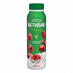 Йогурт АктиБио 260г Вишня-Чиа 1,5% бут