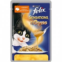 Феликс корм 85 г д/взрослых кошек Индейка+соус Бекон пауч