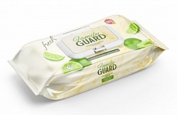 Салфетки Фэмели Гард Фреш 72шт влажные Лайм с крышкой