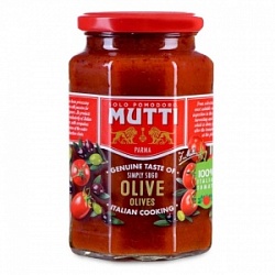 Соус томатный с оливками Мутти 400г ст/б