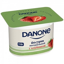 Данон йогурт 110г Клубника 2,9% СТ