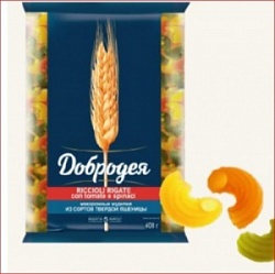 Макаронные изделия Добродея 400г Завитоны овощ(цветные) №445