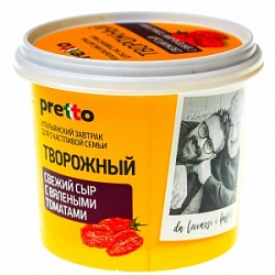 Сыр творожный Претто 140г с Томатами 65% стакан фас