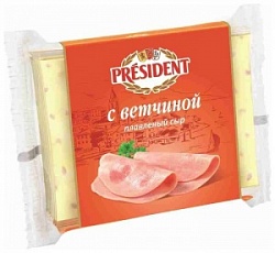 Сыр Президент 150г Мастер бутерброда плав с ветчиной