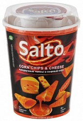 Чипсы Салто Начос кукурузные 75г+60г соус со вкусом Сыр Начо