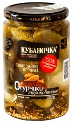 Кубаночка Огурчики 720г маринованные Кубаночка Огурчики 720г маринованные