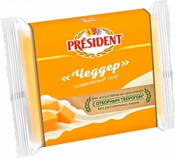 Сыр Президент 150г Ломтевой Чеддер 40%
