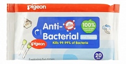 Пигеон салфетки 20шт влажные детские с антибактер/эффектом