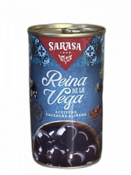 Оливки Сараса 370л черные с косточкой Реина де ла Вега