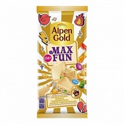 Шоколад Альпен Гольд 140гр Макс Фан карамель со вкусом апельсина