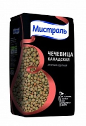 Чечевица Мистраль 450г зеленая крупная Канадская