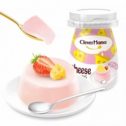 Пудинг КлеверМама 85г сырный со вкусом клубники