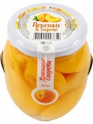 Персики Домашние сладости 530г в сиропе ст/б