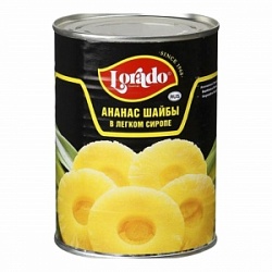 Ананас Лорадо 580мл шайба в легком сироп ж/б