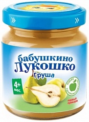 Бабушкино Лукошко пюре 100г Груша с 4 месяцев ст/б