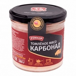 Топленое мясо Ромкор 280г Карбонад ст банка