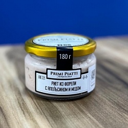 Риет Примо Пиатти 180г из форель с апельсином и мёдом с/б Риет Примо Пиатти 180г из форель с апельсином и мёдом с/б