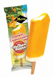 Мороженое Чистая Линия 70г Эскимо пломбир в Апельсиновом Соке (флоупак), 25шт Мороженое Чистая Линия 70г Эскимо пломбир в Апельсиновом Соке (флоупак), 25шт