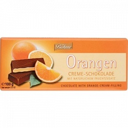 Бохми шоколад 100г Темный с апельсином 62%