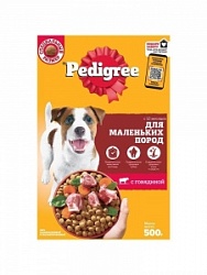 Корм Педигри 500г д/вз.собак малых пород меньше 15кг Говядина