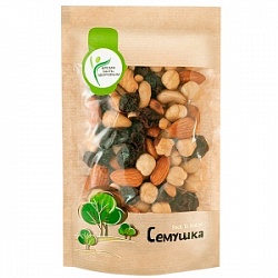 Семушка смесь 150г жареных орехов и изюма