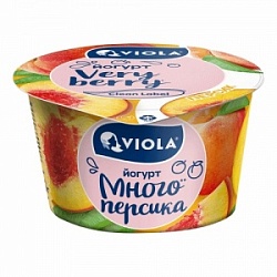 Йогурт Very Berry Виола180г с персиком 2,6 %