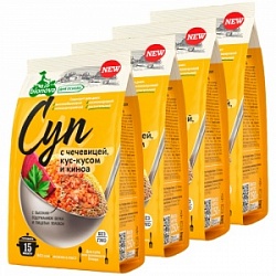 Смесь Бионова 250г д/приготовления супов, гарниров с чечевицей,кус-кусом и киноа