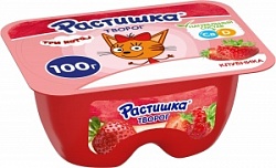 Творог Растишка 110г Клубника 3,5%ст