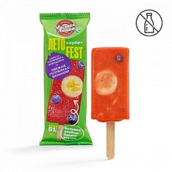 Десерт эскимо ЧЗ 60г ЛЕТО FEST Сорбет из клуб с апельс и свежая голубика с бананом (30)
