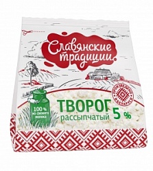 Творог Славянские традиции 350г Рассыпчатай пакет 5%