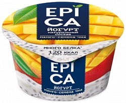 Йогурт Эпика 130г натуральный Манго семена Чиа 5%