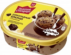 Мороженое Золотой Стандарт 445г Шоколадный брауни с арахисом (6)